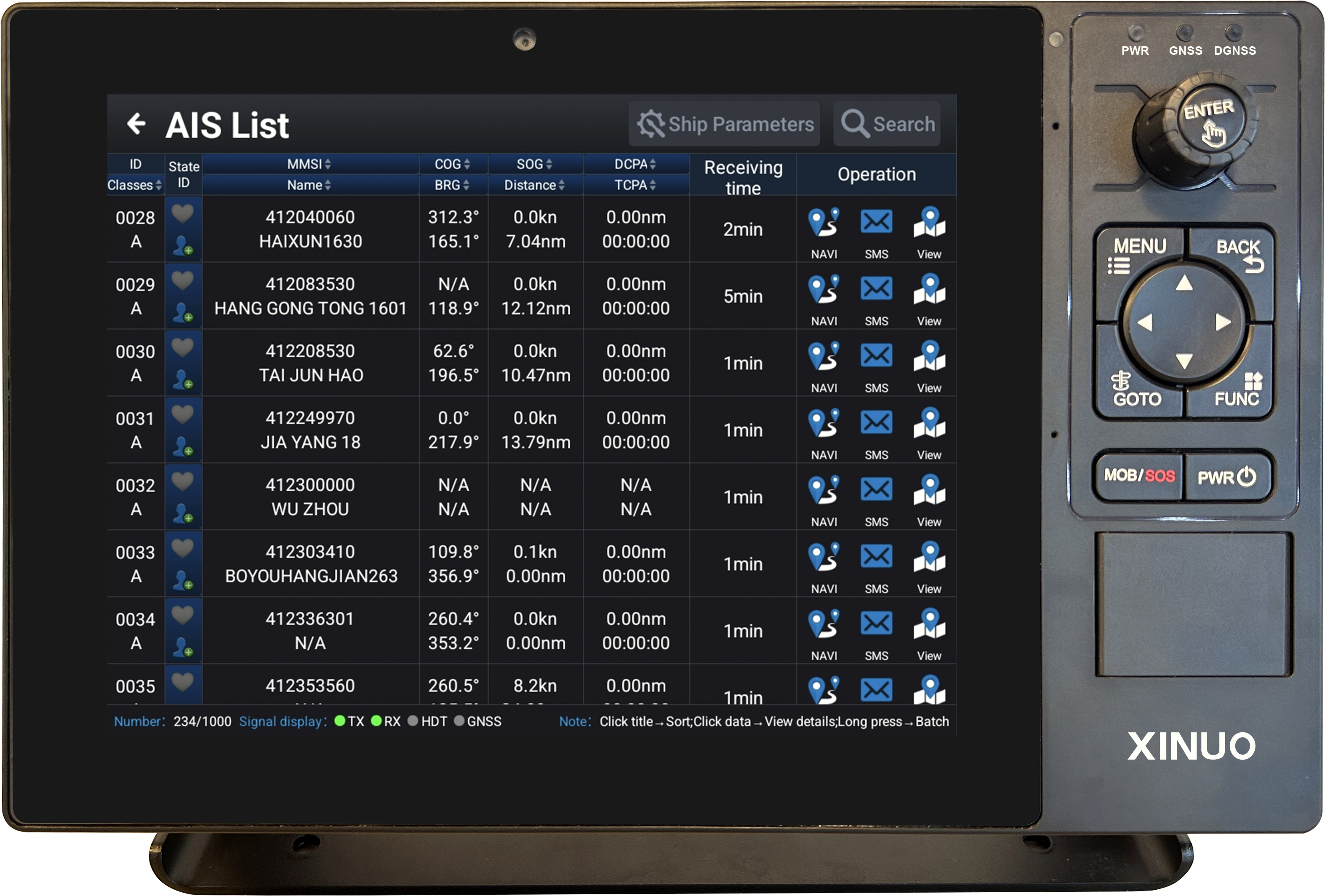 XA-198 8-inch display configuration