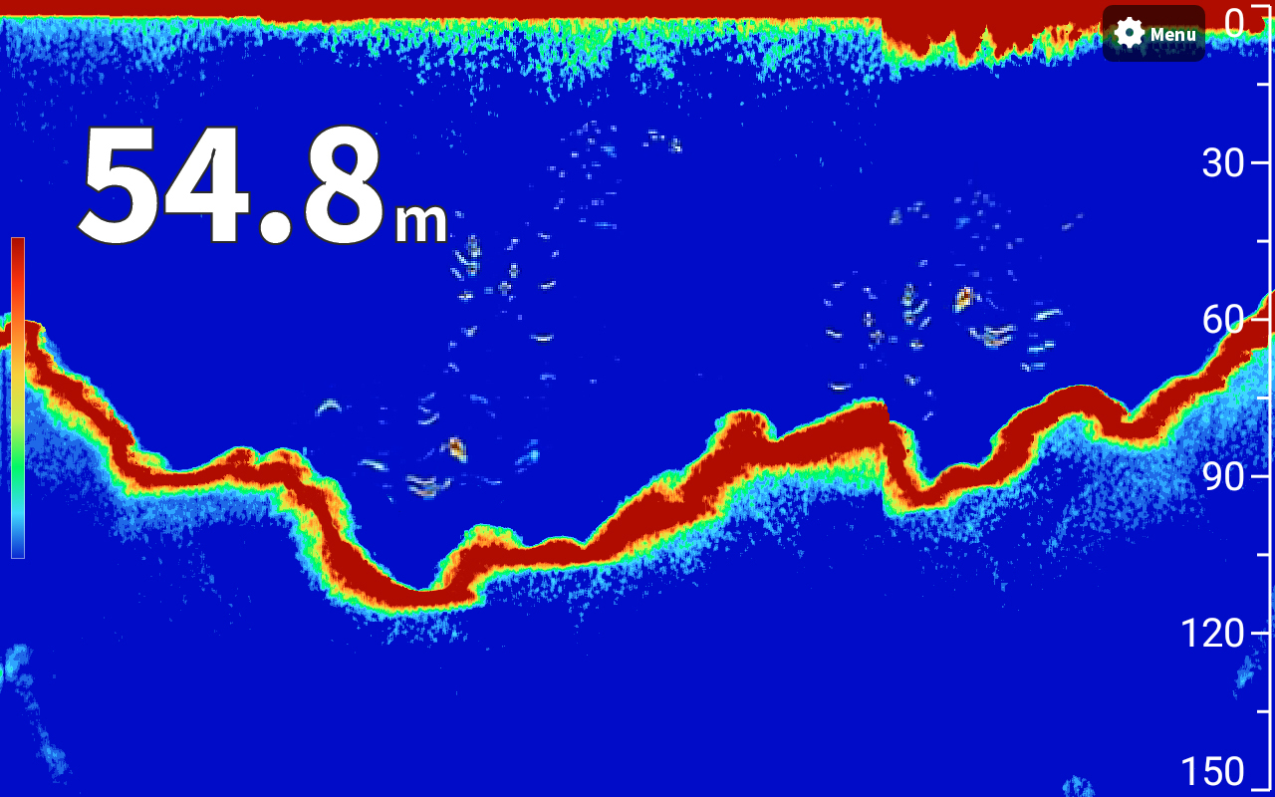 XN60R echo sounder display